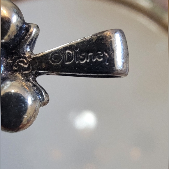 DISNEY Minnie Mouse  Silver Pendant w Birthstone Vintage - Picture 3 of 4